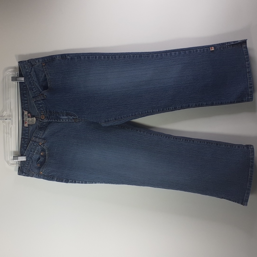 R Industrial Jeans Rampage Blue Denim Capris Size 13 Style 2KL3066 Split Cuffs